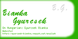 bianka gyurcsek business card